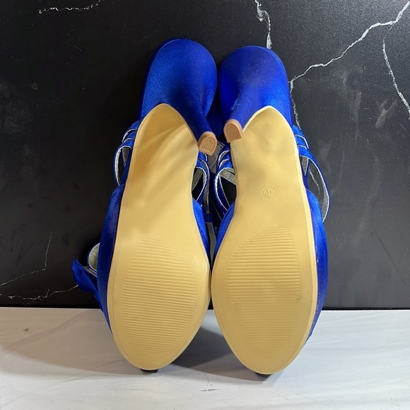 Unbranded Women’s Ankle Strap Heel Blue sz 8 - Picture 8 of 8